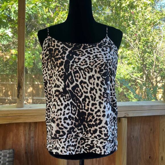 Rachel Zoe Women's Animal Print Layered Cami Top Size S. NEW - Picture 1 of 10